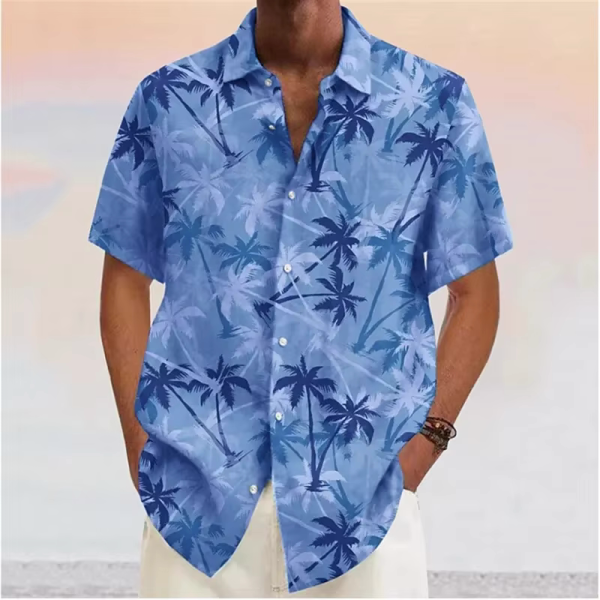 Men's short-sleeved Hawaiian shirt